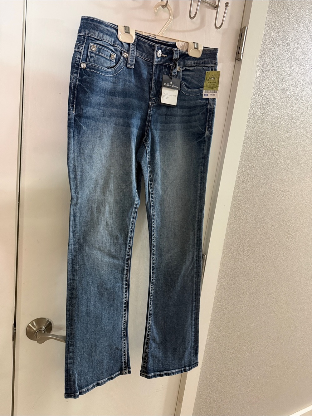 Medium Blue Boot-Cut Jeans